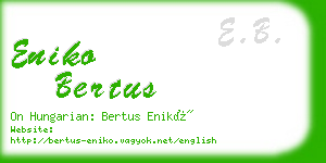 eniko bertus business card